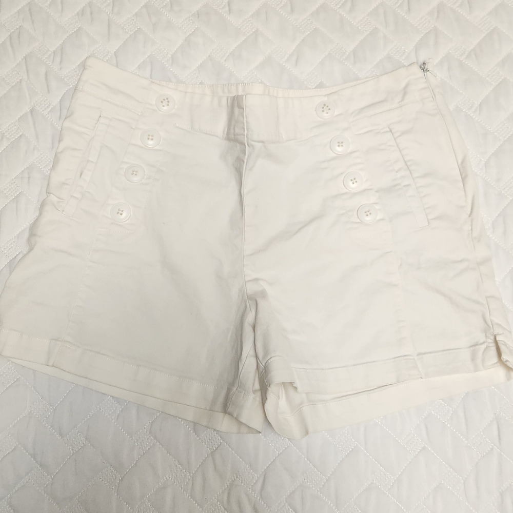White LOFT nautical shorts